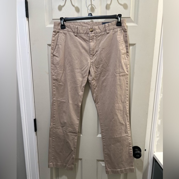Vineyard Vines Breaker Pant Mens Khaki Chinos Tan Stretch Size 32X30 - Picture 1 of 5